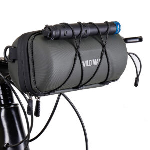 Alforja WILD MAN para Manillar Impermeable con Sistema Clip, Correa y Funda de Lluvia para MTB y Ruta - GD7X